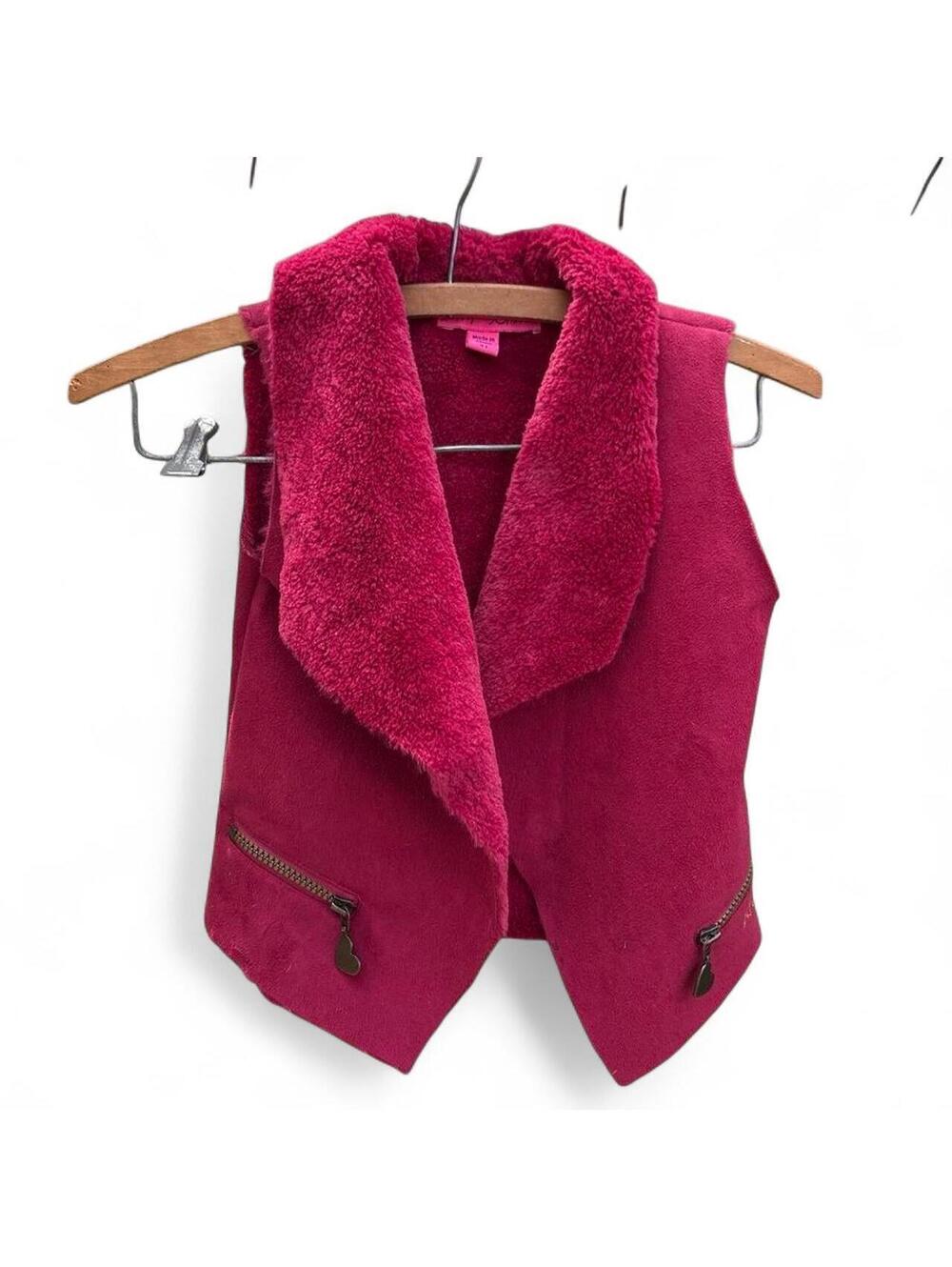Luv Betsey by Betsey Johnson Kid's Red and Burgundy Gilet